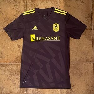 Adidas Nashville SC Dark Blue and Yellow Soccer Jersey